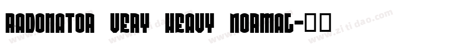 Radonator Very Heavy Normal字体转换